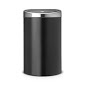 Мусорный бак Brabantia Touch Bin (40л), Матовый черный/крышка матовая с защитой от отпечатков пальцев